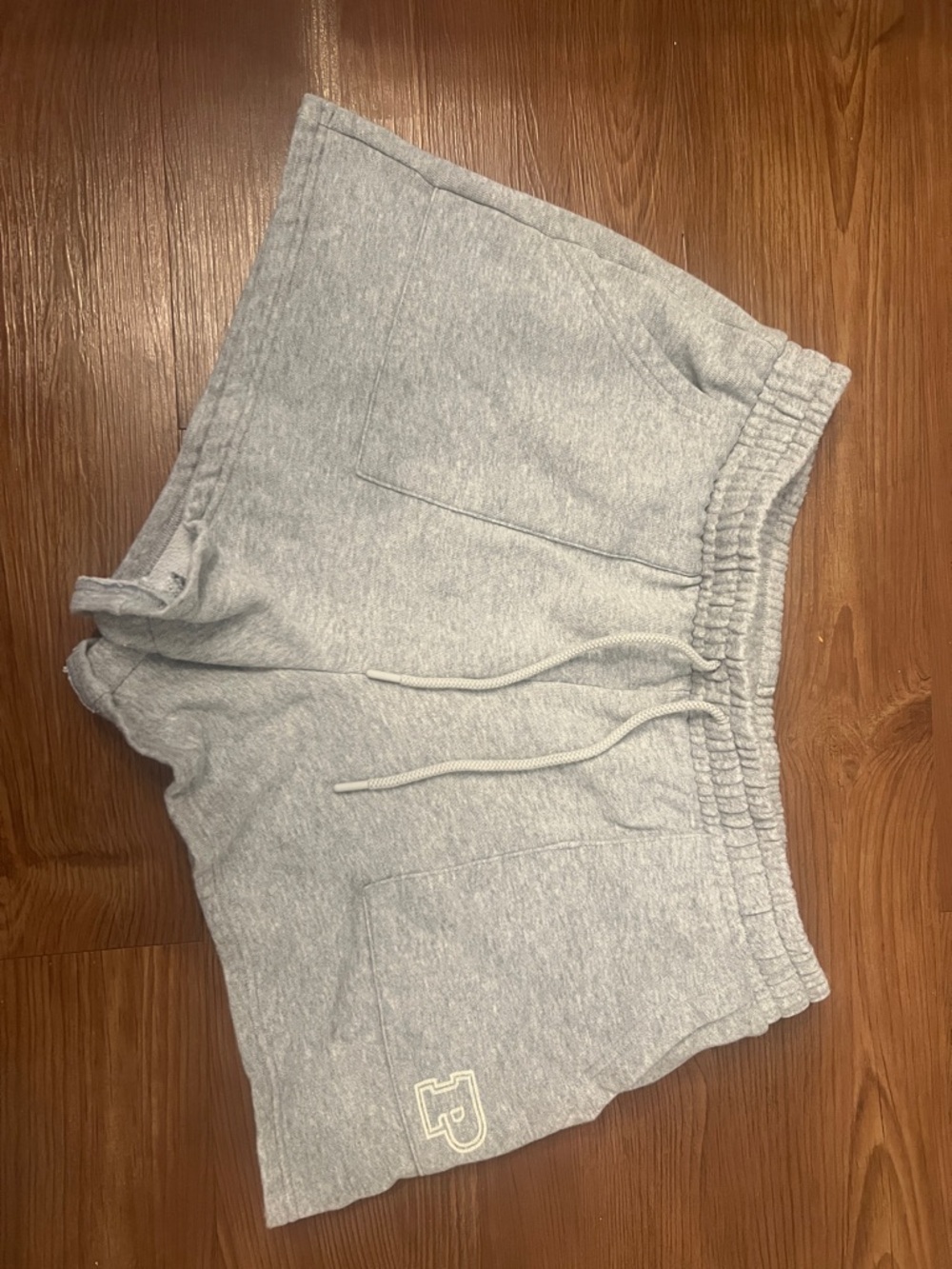 PINK Victoria's Secret Light Gray Elastic Waist Athletic Shorts